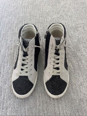 Vintage Havana Black & White High-Top Sneakers